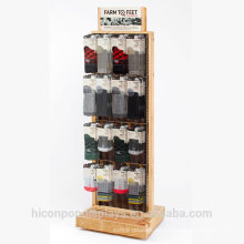 Marke hinter den Marken Freestanding oder Tabletop Retail Socken Display Stand, um Verkauf Ziele zu erreichen und Ihr Markenbild zu verbessern